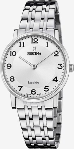FESTINA Analog watch 'Festina - Watch Swiss Made - Quartz watch movement - Watch case width: 29.3 mm' in White: front