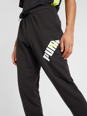 PUMA Tapered Sportbroek 'POWER' in Zwart