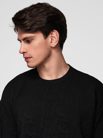 Ombre Sweatshirt 'B1712' in Zwart