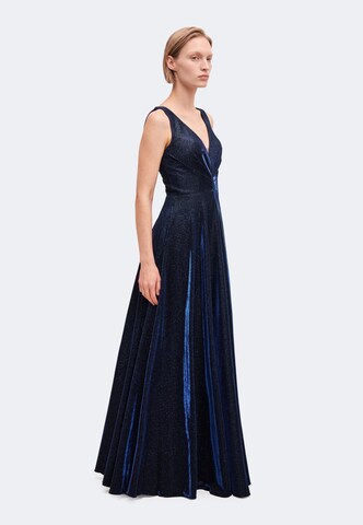 Robe de soirée MAGIC NIGHTS en bleu : sur le côté