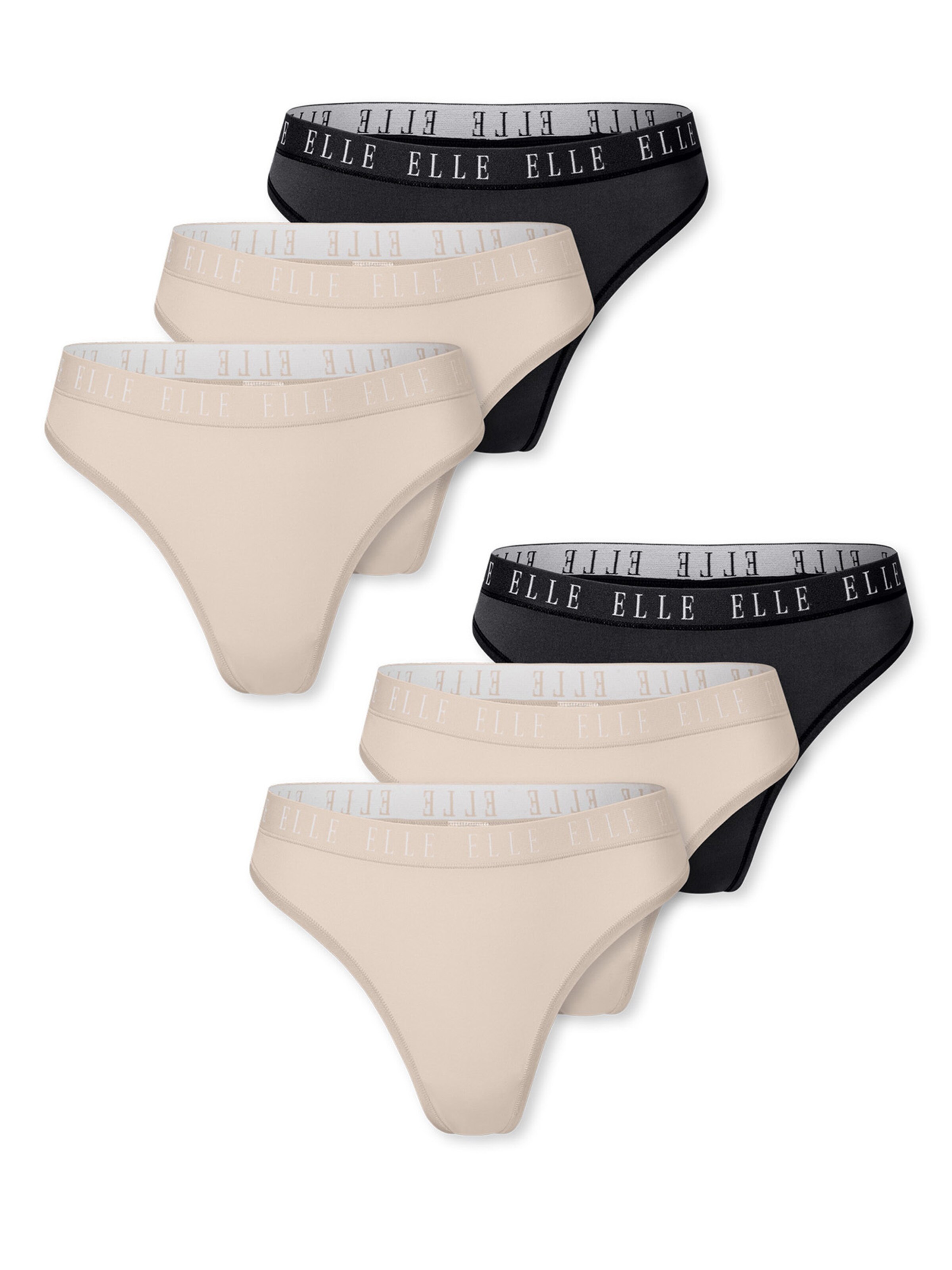 ELLE String ' Thong - ELLE LOGO ' in Gemengde kleuren: voorkant