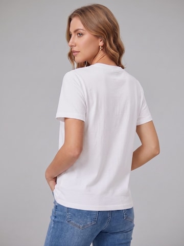 T-shirt 'Women's Short Sleeve Shirt Summer Tops' LapaPlus en blanc
