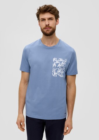 s.Oliver BLACK LABEL T-Shirt in Blau: predná strana