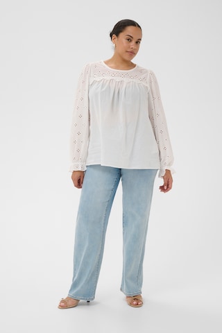 KAFFE CURVE Blouse 'KCmally' in White