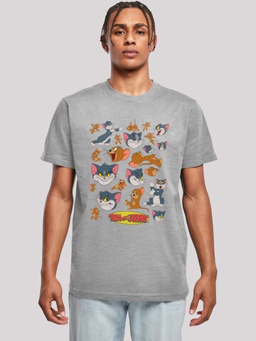 T-Shirt 'Tom And Jerry Many Faces' F4NT4STIC en gris : devant