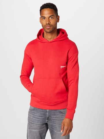 JACK & JONES Sweatshirt 'CLEAN' in Rood: voorkant