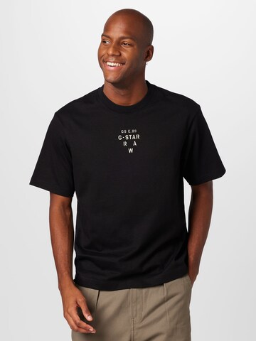 G-Star RAW T-shirt 'Stencil' i svart: framsida