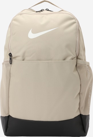 NIKE Спортивный рюкзак 'Brasilia 9.5' в Бежевый: спереди