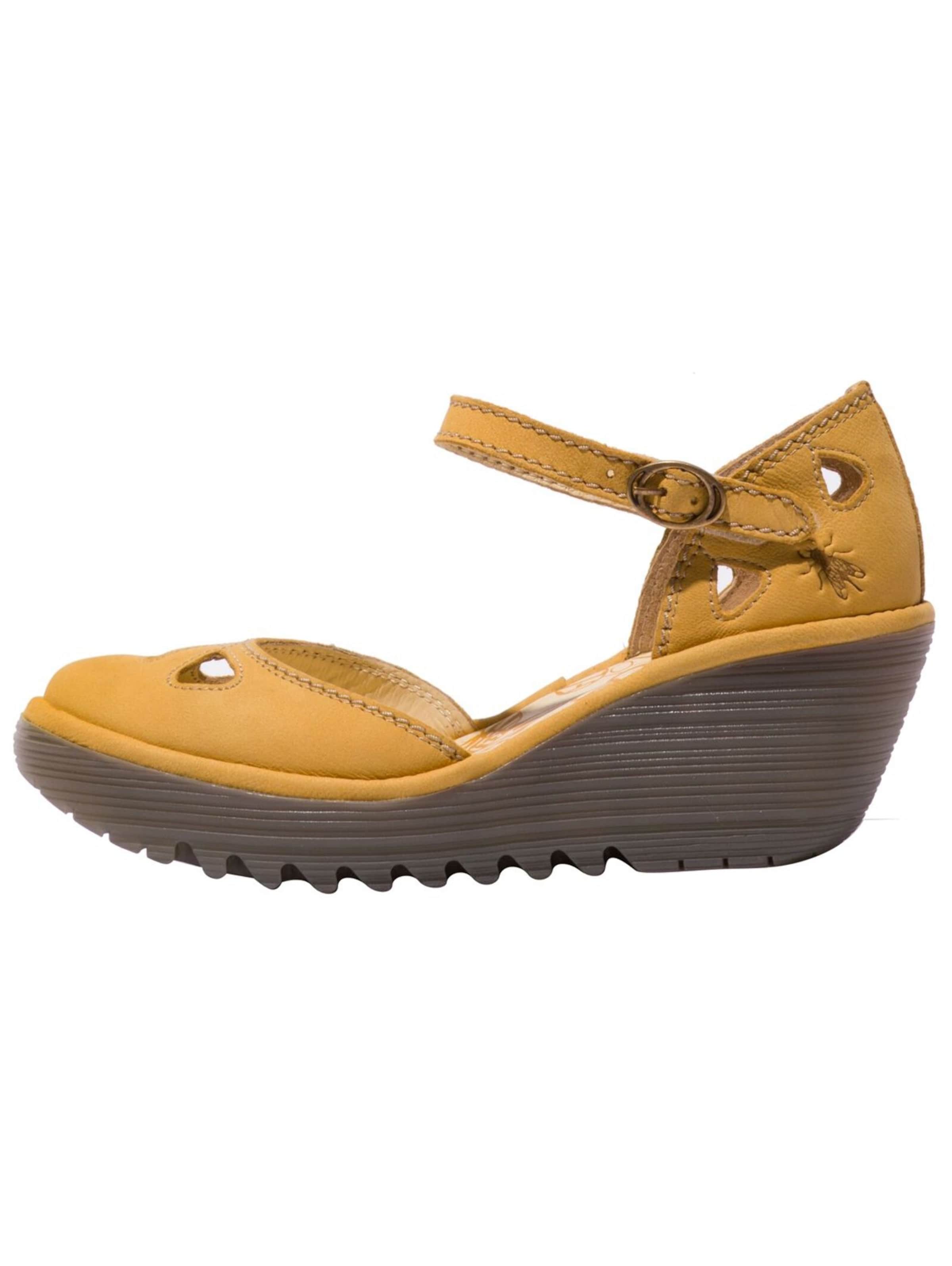 FLY LONDON Sandaal in Geel: voorkant