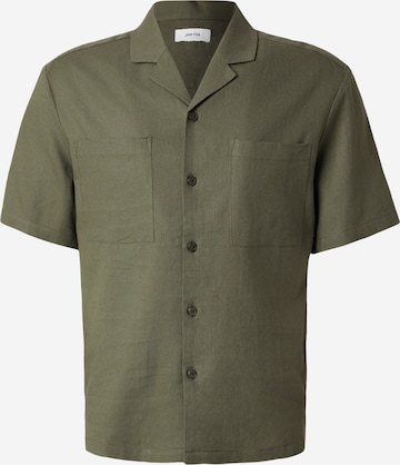 DAN FOX APPAREL Hemd 'Leonard' in Grün: Vorderseite