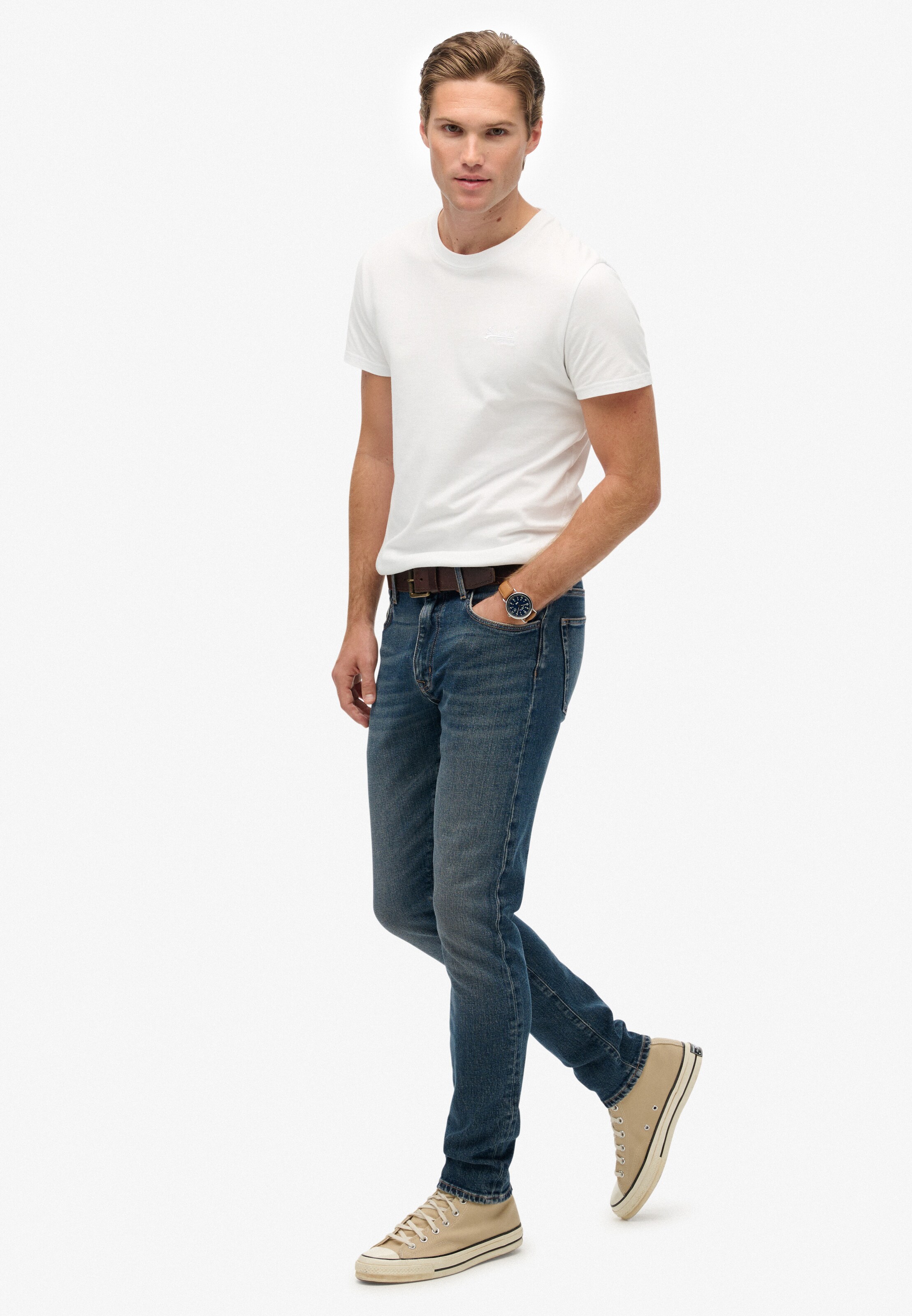 Coupe slim Jean Superdry en bleu