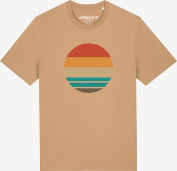 Watapparel T-Shirt ' Retro Sunset Ocean ' in Beige: Vorderseite