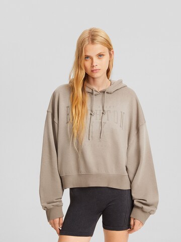 Bershka Sweatshirt in Beige: Vorderseite