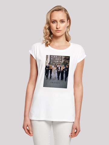 F4NT4STIC Shirt 'Friends Champagne And Flowers' in Wit: voorkant