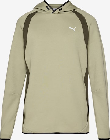 PUMASportska sweater majica 'EVOSTRIPE' - zelena boja: prednji dio