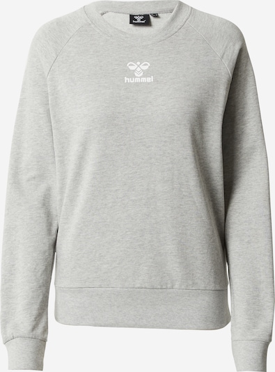 Hummel Sweat de sport en gris chiné / blanc, Vue avec produit