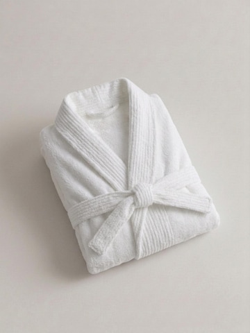Soft Authority - Roupão comprido em branco: frente