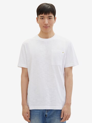 T-Shirt TOM TAILOR en blanc : devant