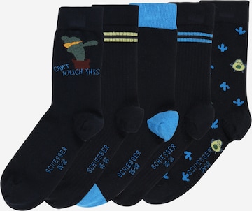 SCHIESSER Sockor i blå: framsida