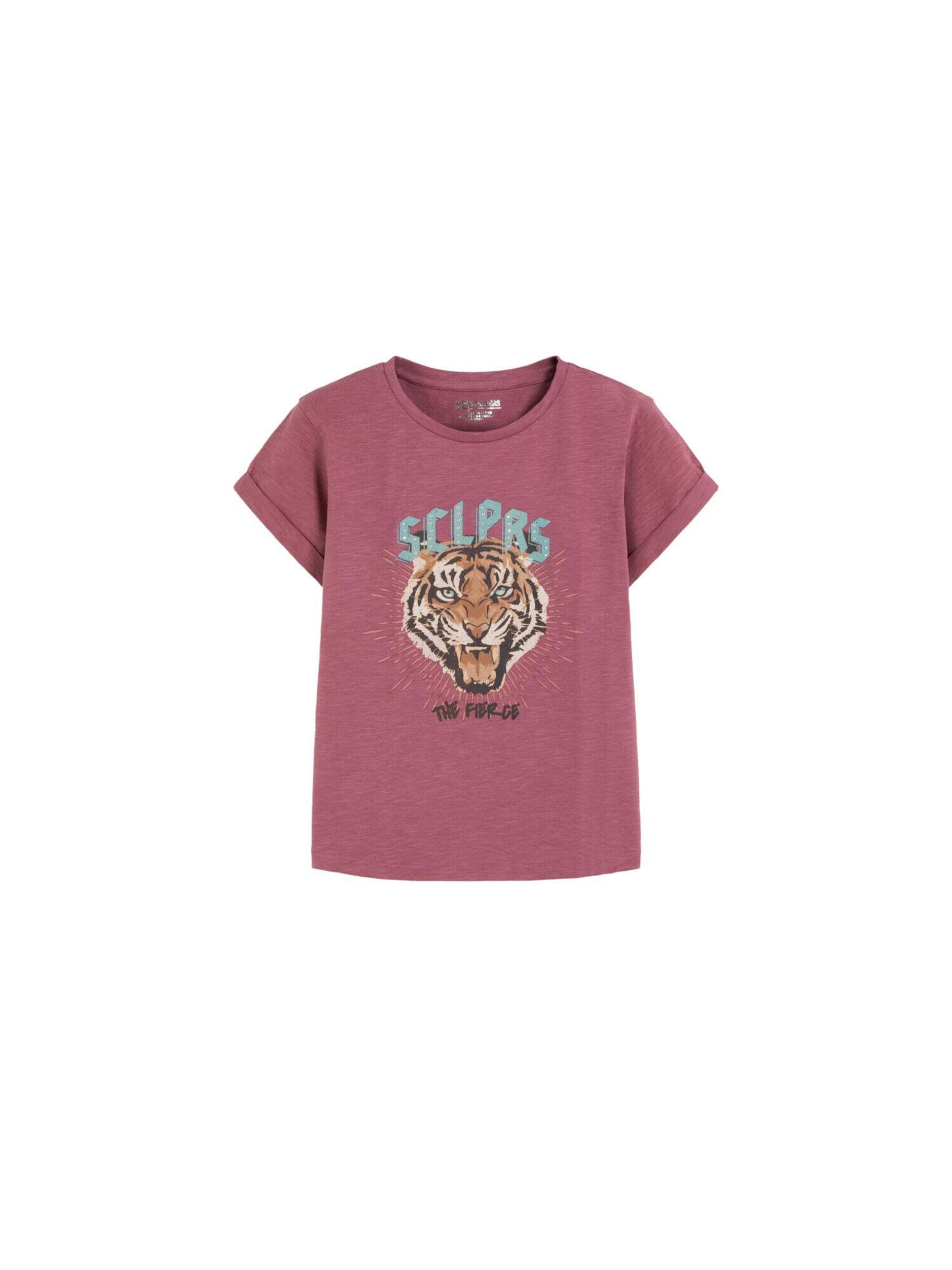 Scalpers T-shirt ' ' i lila: framsida