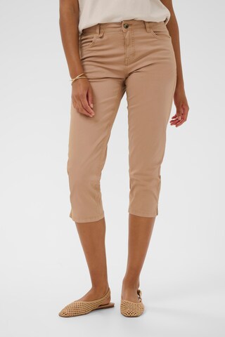 Regular Pantalon 'CRBerta ' Cream en beige : devant