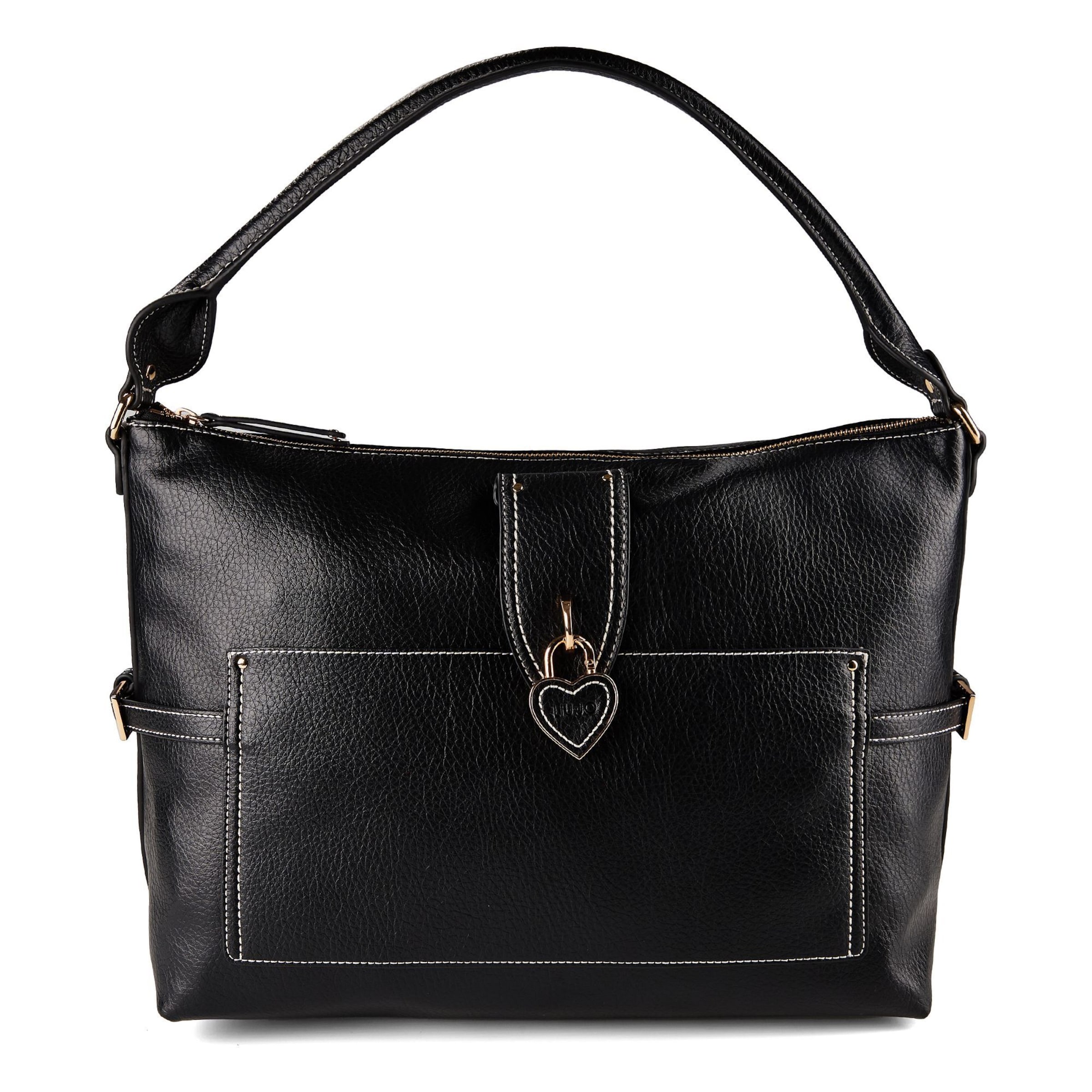 Borsa a spalla 'Corniola ' di Liu Jo in nero: frontale