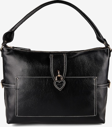 Borsa a spalla 'Corniola ' di Liu Jo in nero: frontale