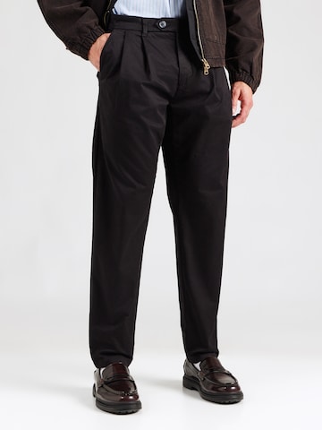 SELECTED HOMME Regular Bandplooibroek 'SLHZ190 ADAM' in Zwart: voorkant