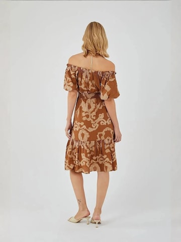 MixRay Jurk in Bruin