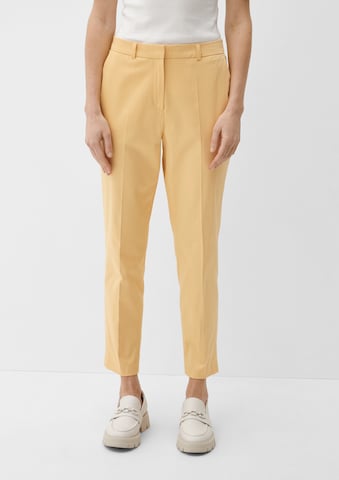 Regular Pantalon chino s.Oliver BLACK LABEL en jaune : devant