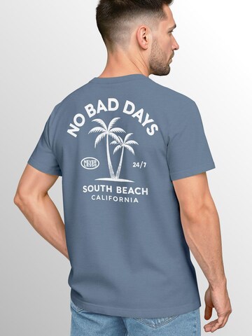 Neverless Shirt 'No Bad Days' in Blue
