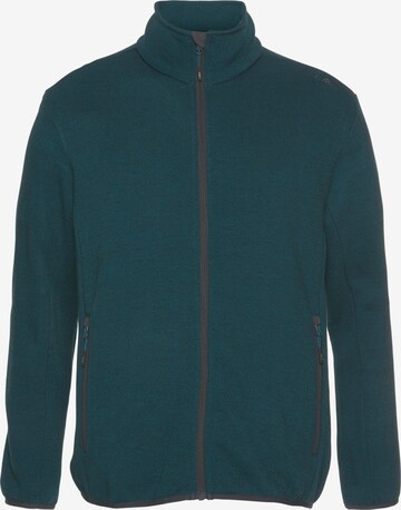 CMP Athletic Fleece Jacket in Green: front