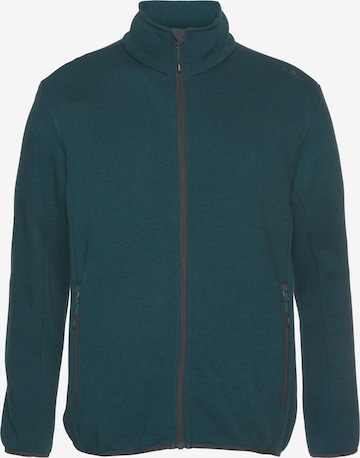 CMP Athletic Fleece Jacket in Green: front