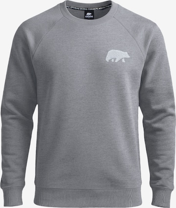 FORSBERG Sweatshirt 'mit Frottee Logo' in Grey: front