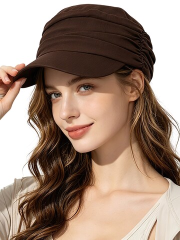 Magicshe Hat 'Schirmmütze mit Falten' in Brown