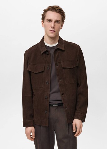 MANGO MAN Between-Season Jacket 'Isaac' in Brown: front