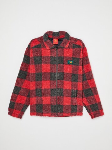 QUIKSILVER Fleece Jacket in Red: front