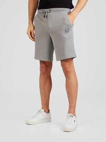 Karl Lagerfeld tavaline Püksid, värv hall: eest vaates