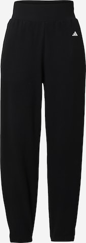 ADIDAS PERFORMANCE Loose fit Workout Pants 'Studio' in Black: front
