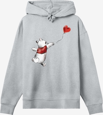 F4NT4STIC Sweatshirt 'Winnie Puuh Balloon' in Grijs: voorkant