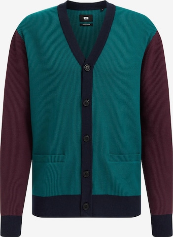 WE Fashion Knit Cardigan in Green: front