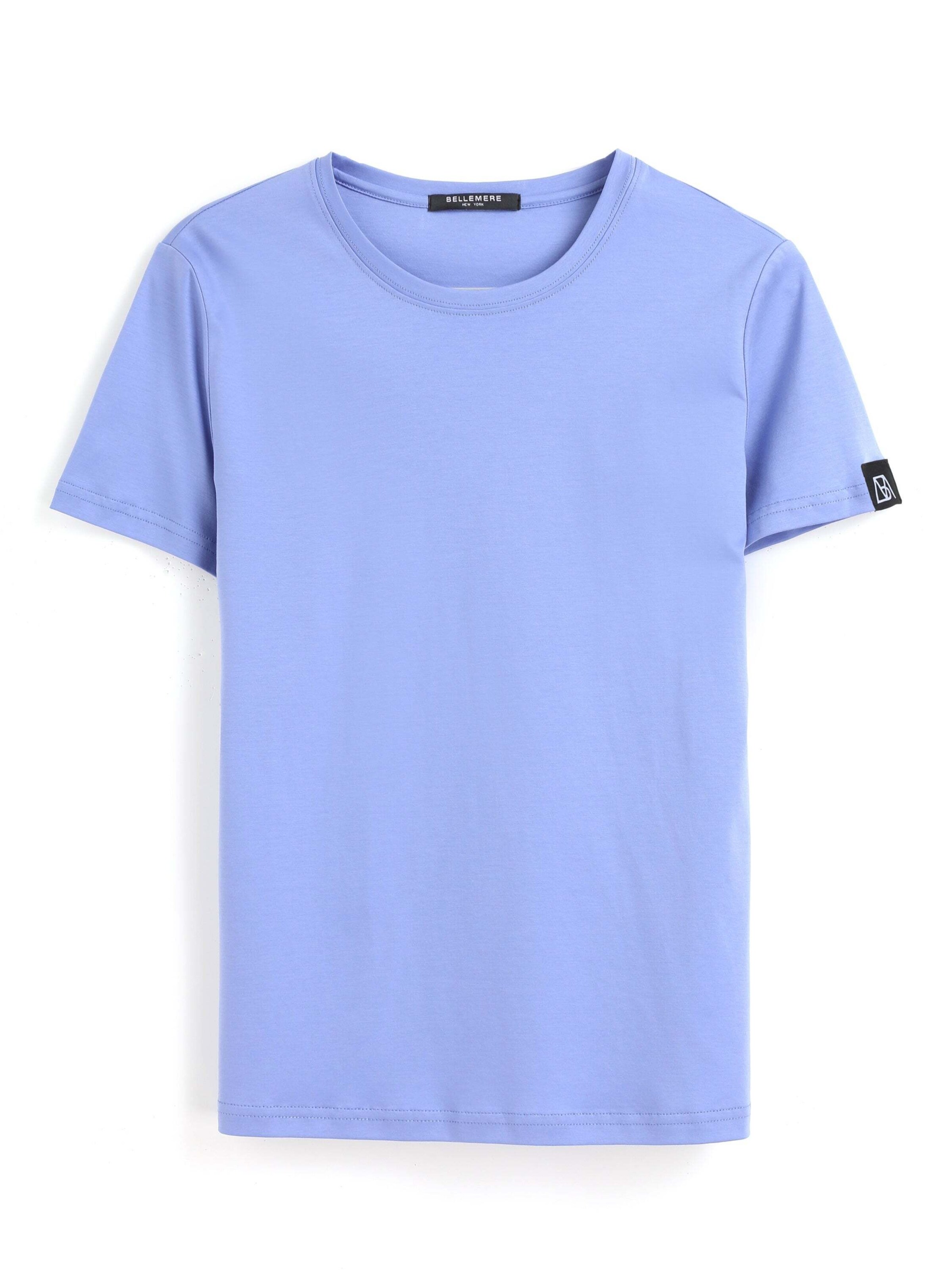 BELLEMERE NEW YORK Shirt 'Herren-T-Shirt aus Baumwolle mit Rundhalsausschnitt, schmale Passform, 185 g' in Blue: front