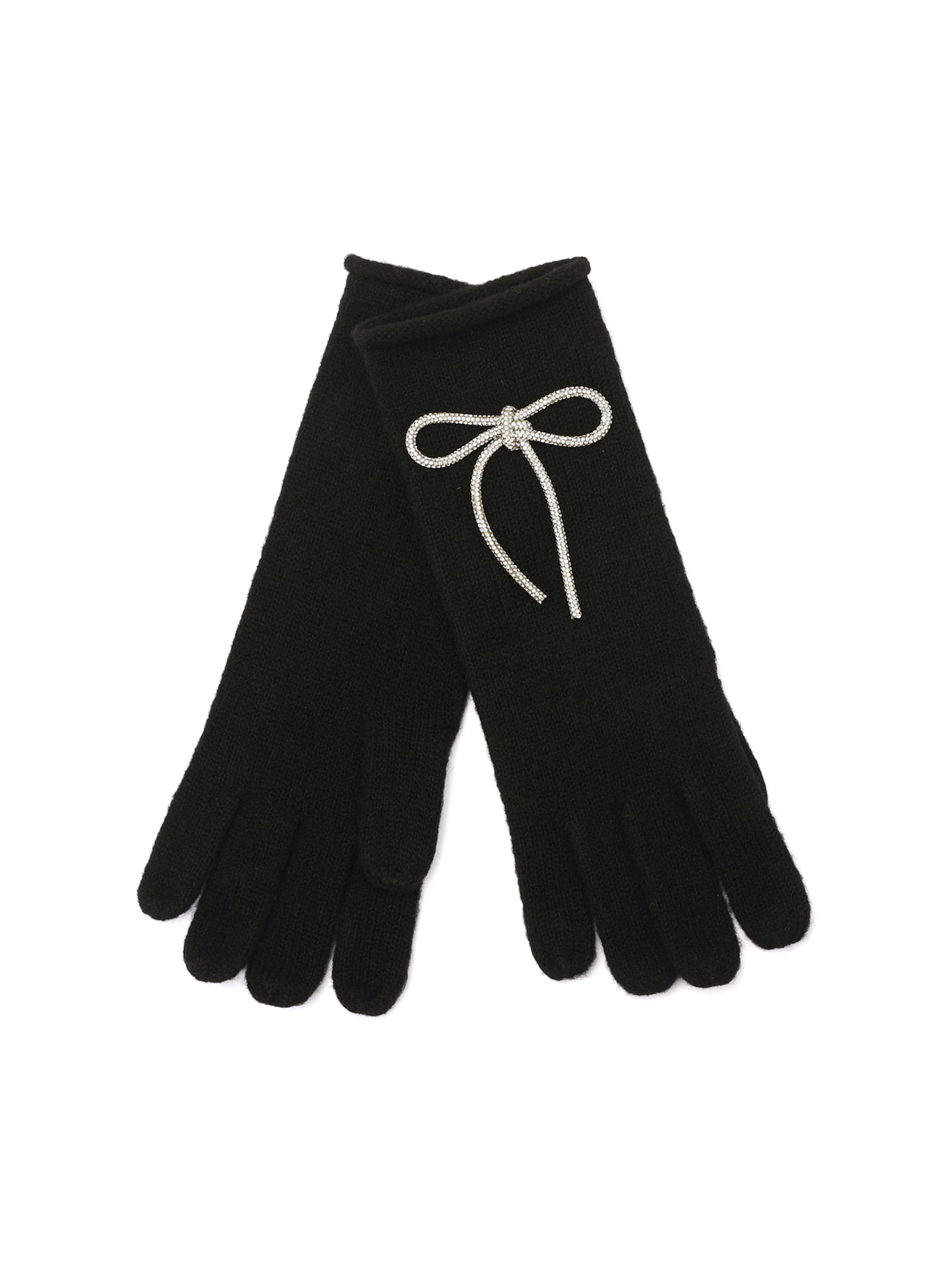 Kate Spade - Guantes con dedos 'New York' en negro