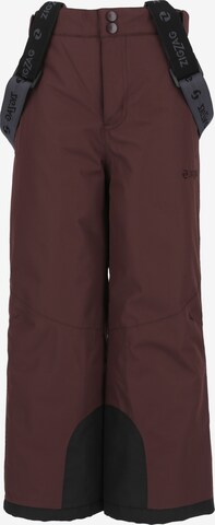 ZigZag Workout Pants 'PROVO' in Brown: front