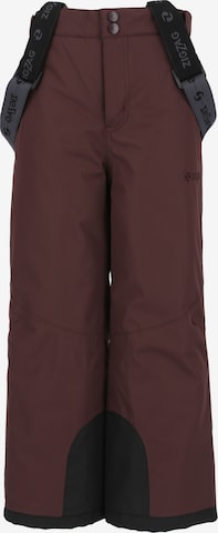 ZigZag Regular Workout Pants 'PROVO' in Brown: front