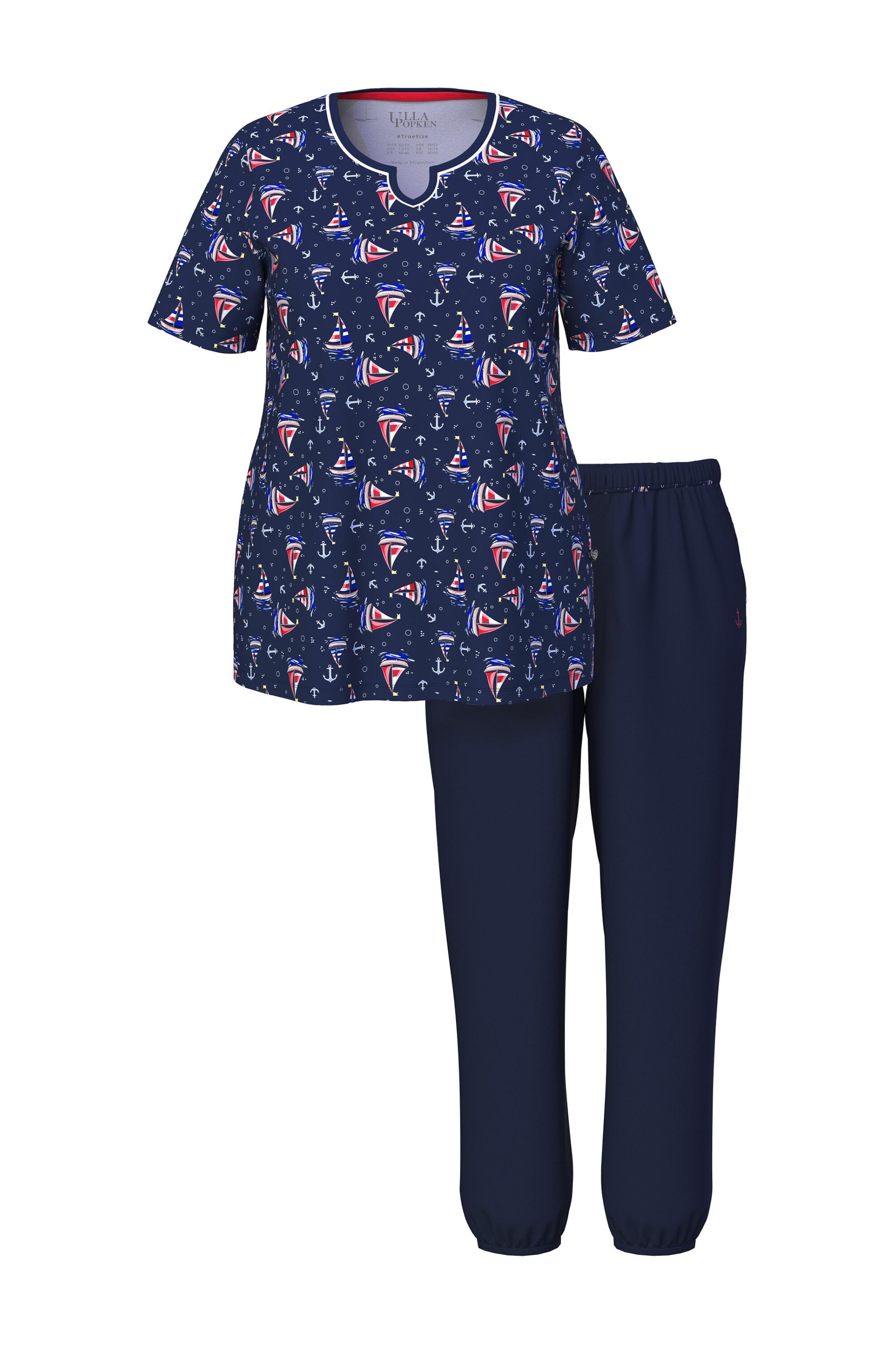 Ulla Popken Pajama Pants in Blue: front