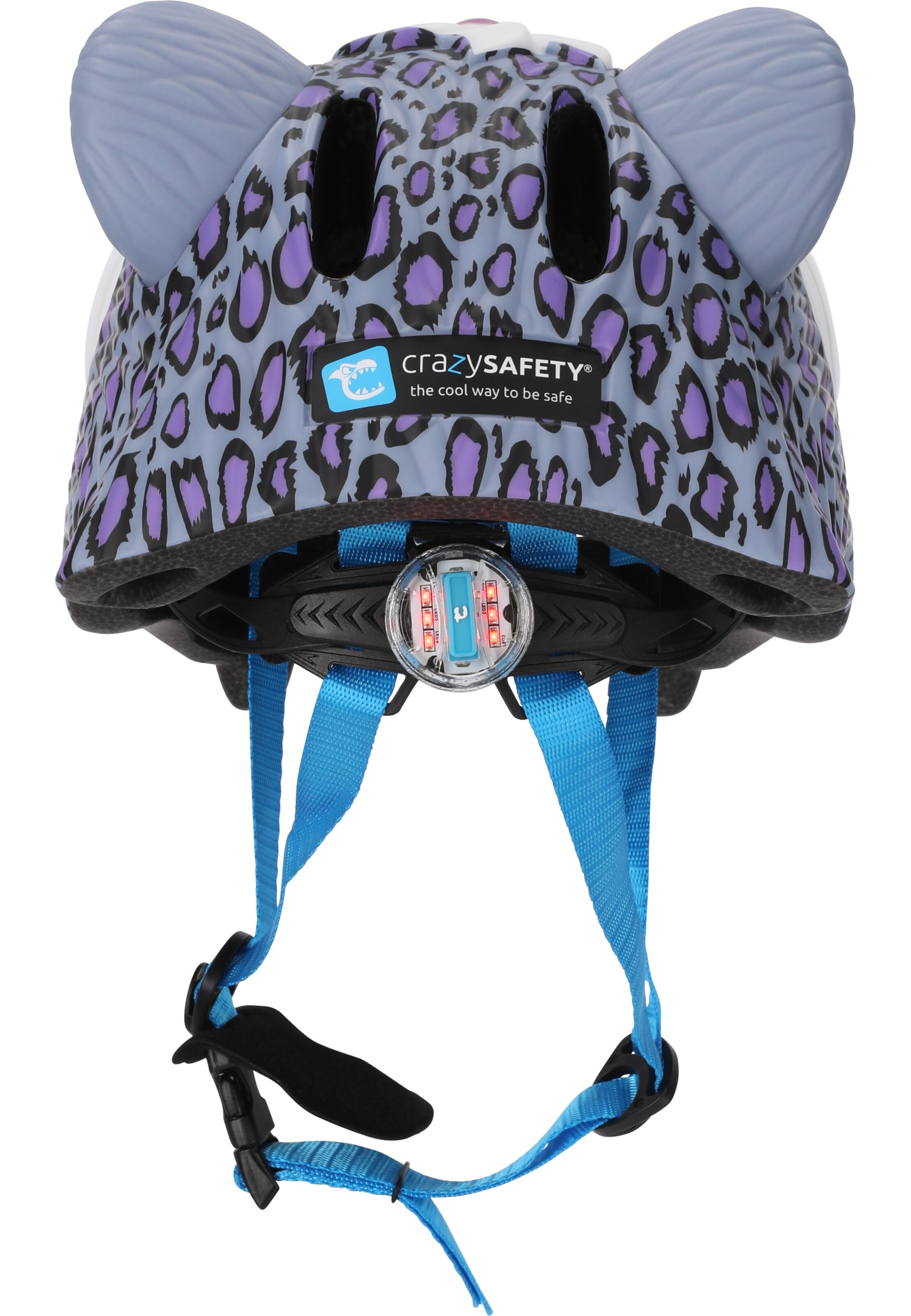 Crazy Safety Fahrradhelm 'Leopard' in Lila