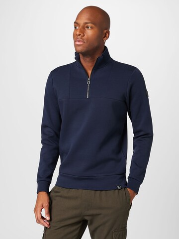 Petrol Industries Sweatshirt 'Collar' in Blue: front