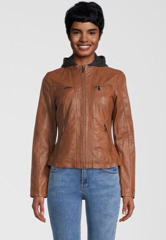 H.I.S Between-Season Jacket in Brown: front