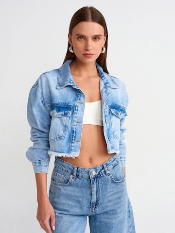 Dilvin Between-Season Jacket in Blue: front